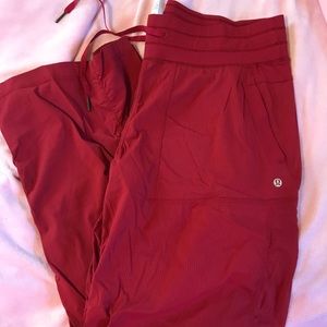 Lululemon dance studio pants. Hemmed at the bottom